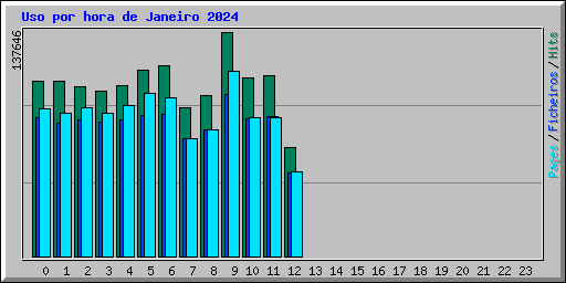 Uso por hora de Janeiro 2024