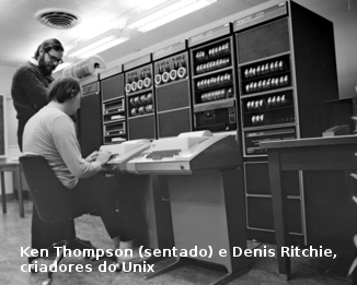 Ken Thompson e Denis Ritchie, criadores do Unix